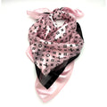 41" LV Monogram Pink & Black Silk Scarf