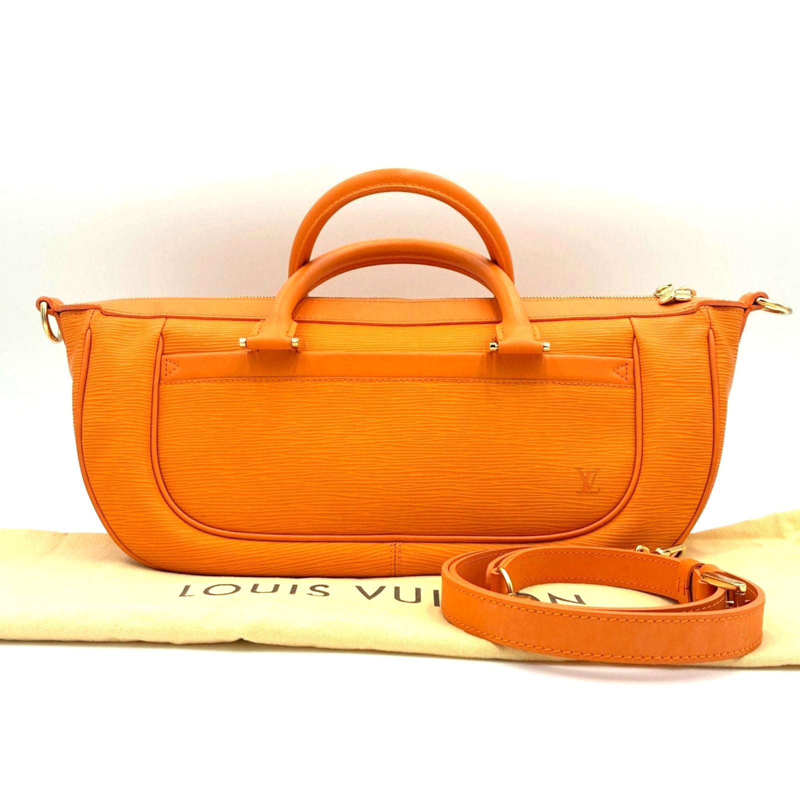 Epi Danura GM Mandarin Orange Leather Bag