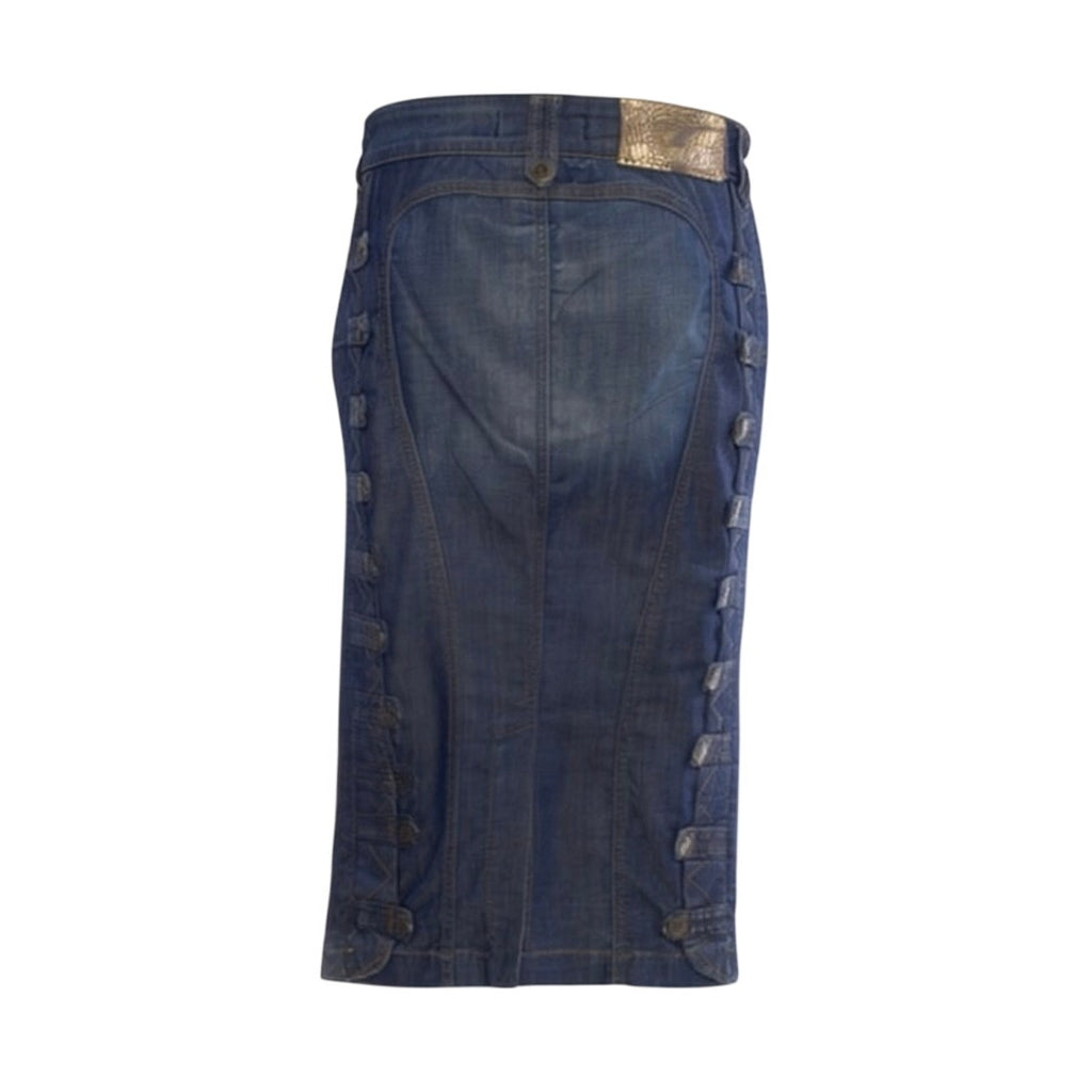 Medium Vintage Denim Knee-Length Skirt