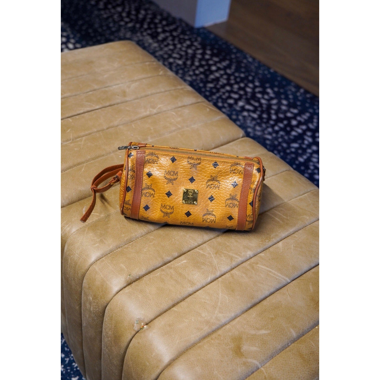 Vintage Brown Leather Braided Strap Hobo Bag