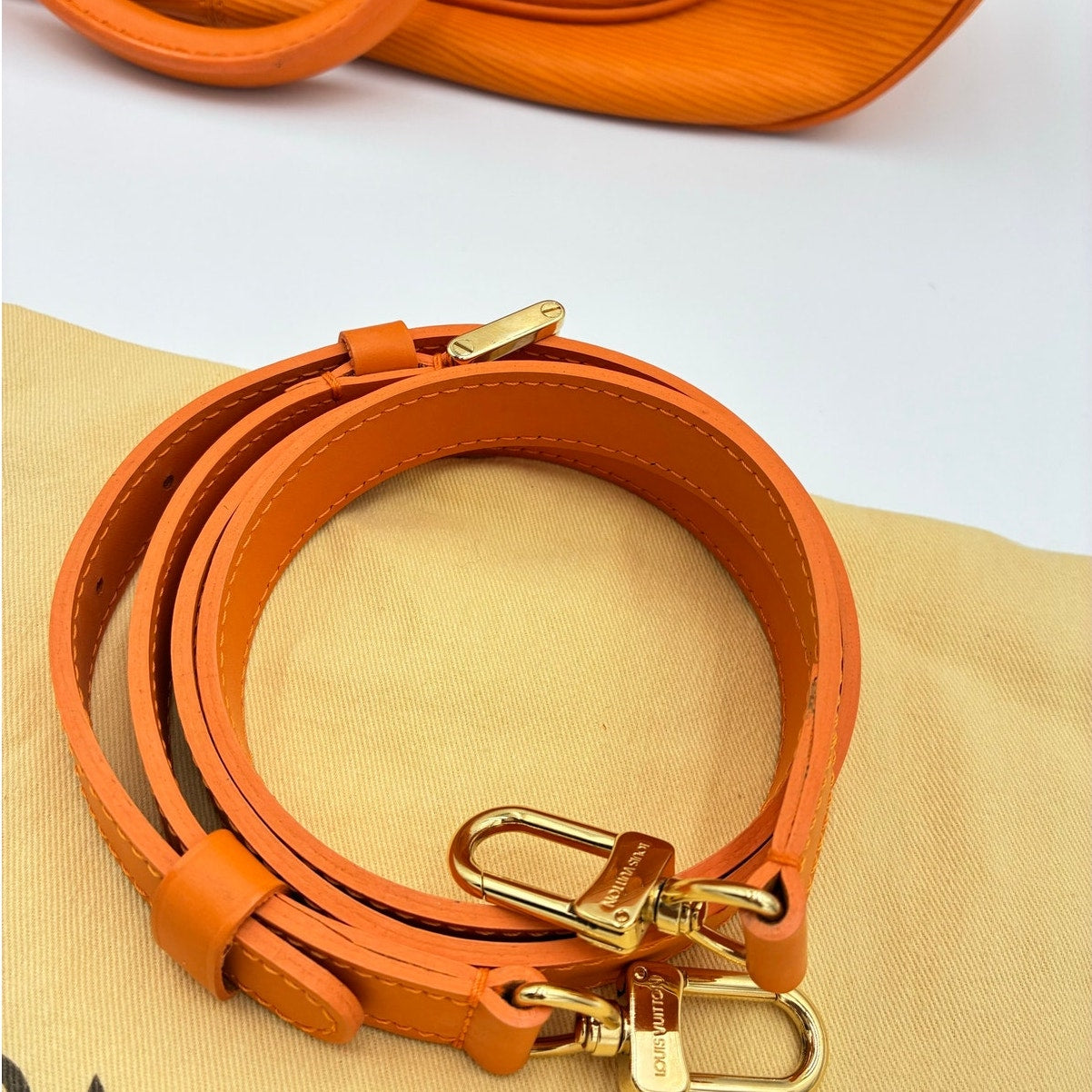 Epi Danura GM Mandarin Orange Leather Bag