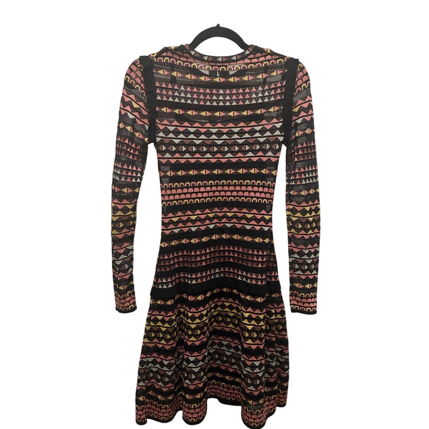 Small Missoni Knit Black & Pink Dress
