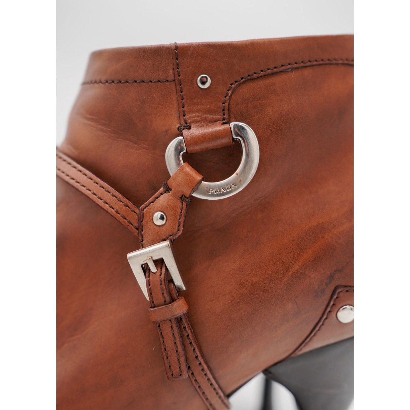 Vintage Brown Leather Booties