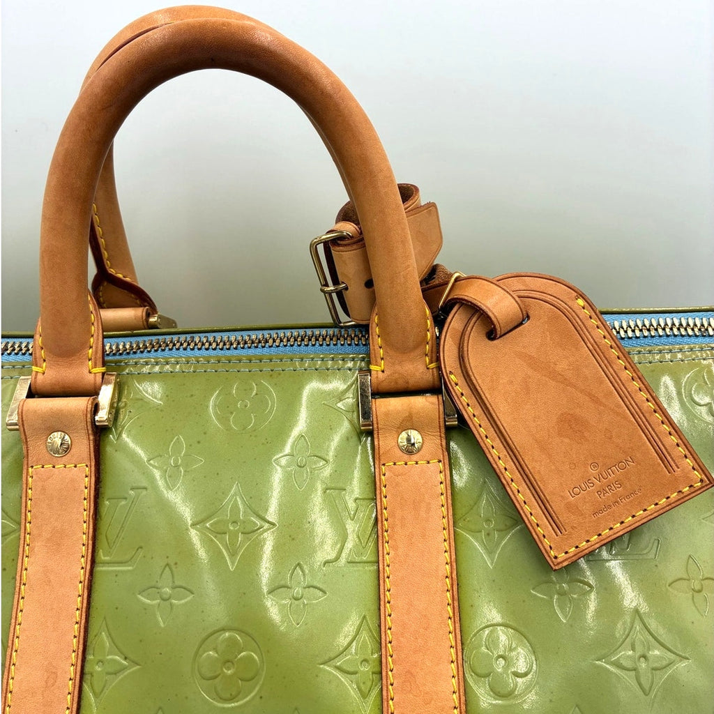 Vintage Monogram Vernis Mercer Green Boston Bag