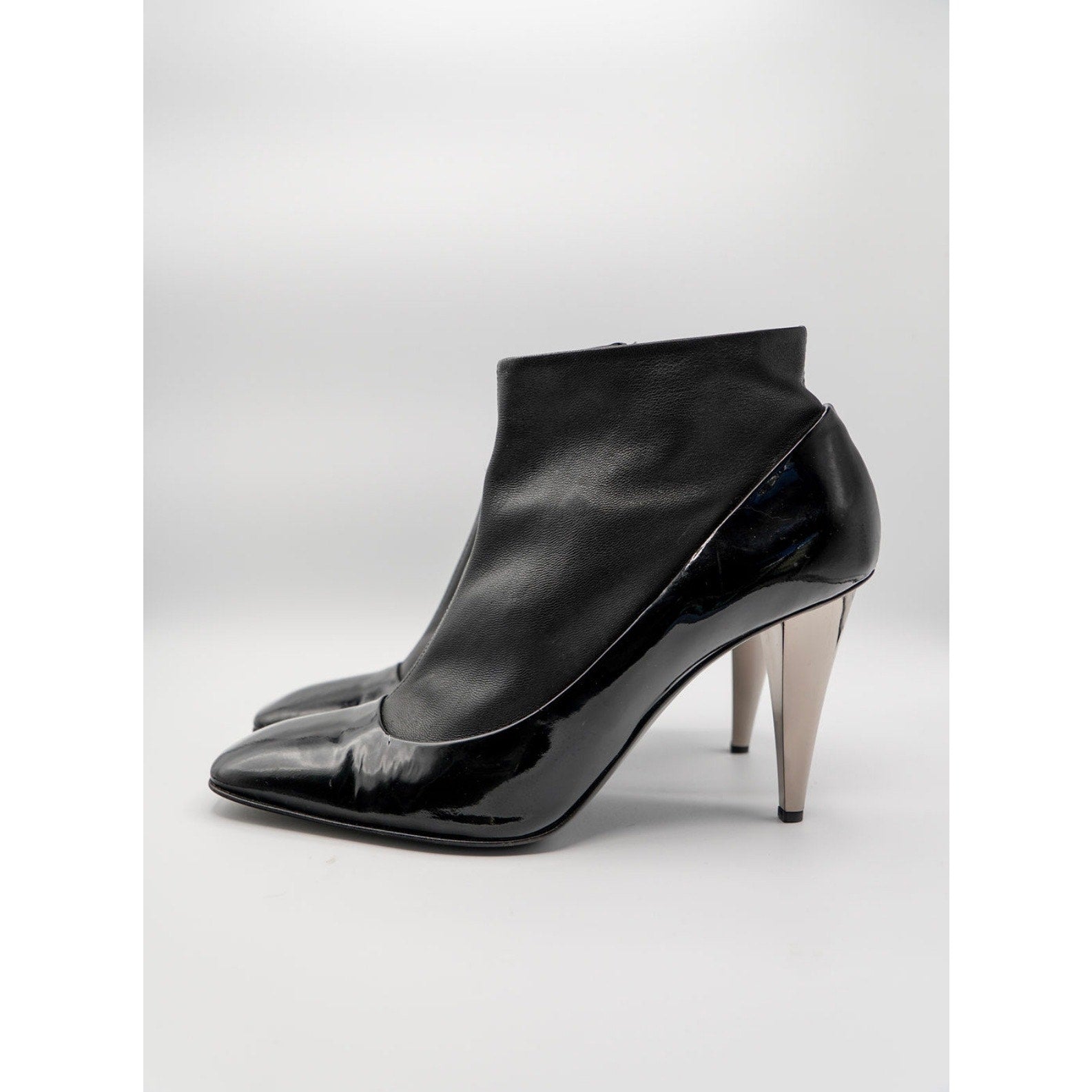 Black Patent & Leather Boots