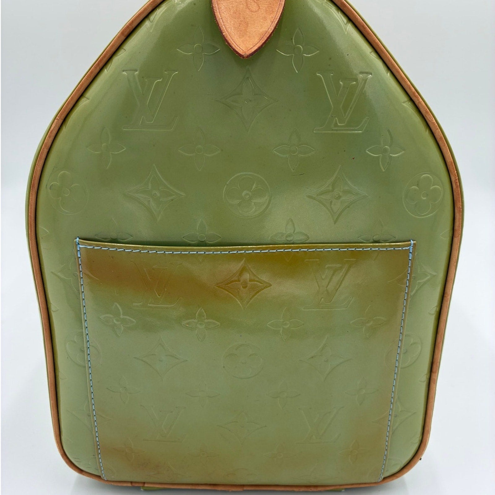 Vintage Monogram Vernis Mercer Green Boston Bag