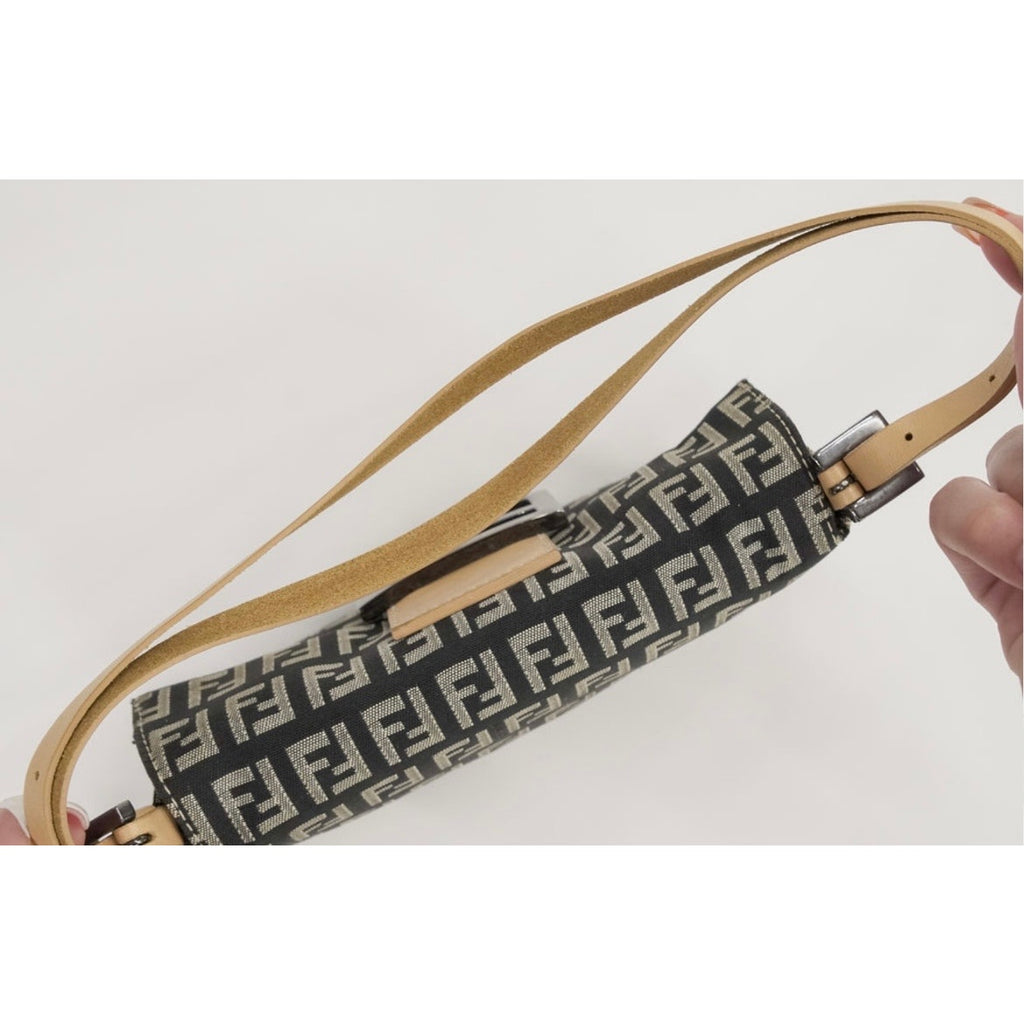 FF Zucchino Canvas Baguette Shoulder Bag