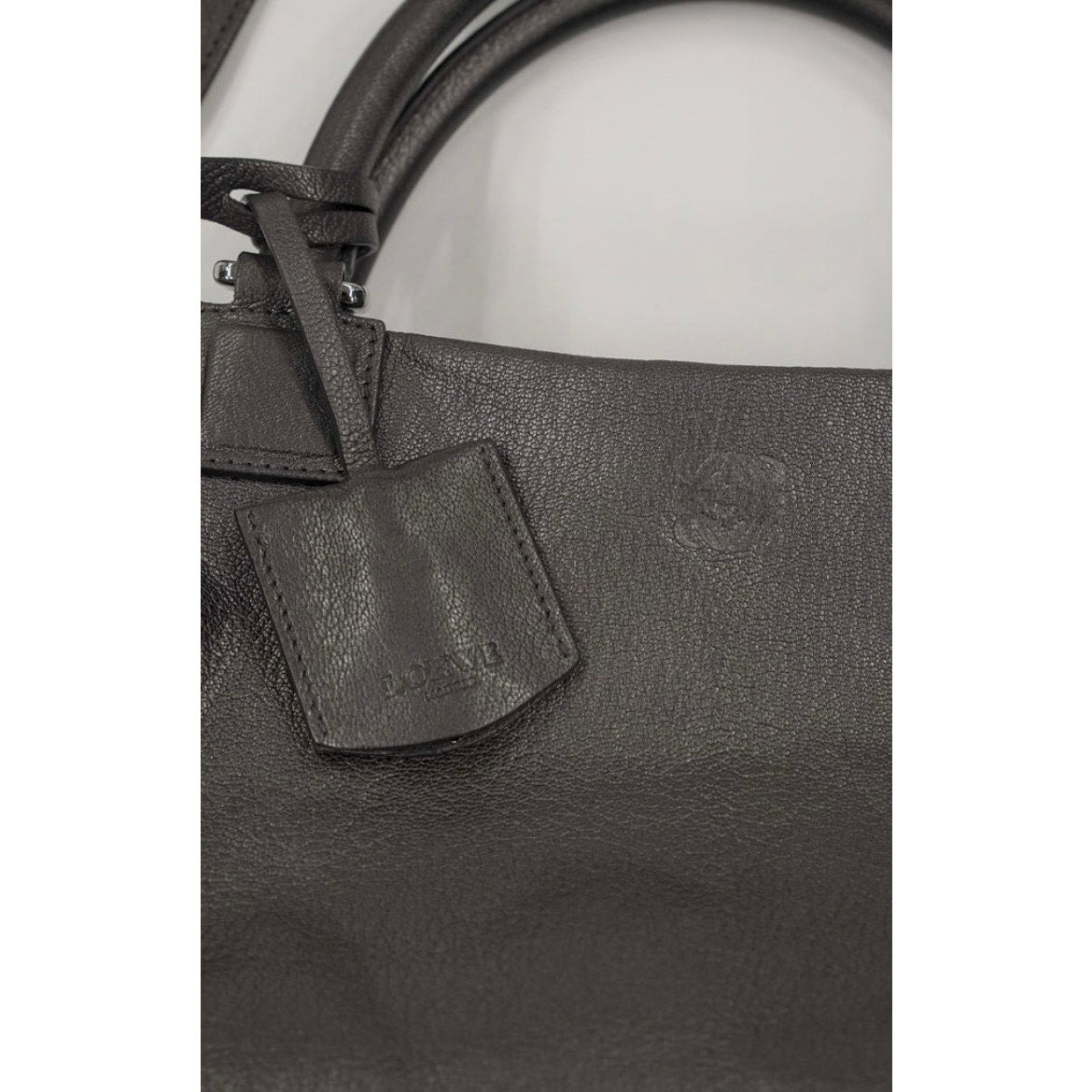 Amazona Vintage Grey Leather Top Handle Shoulder Bag