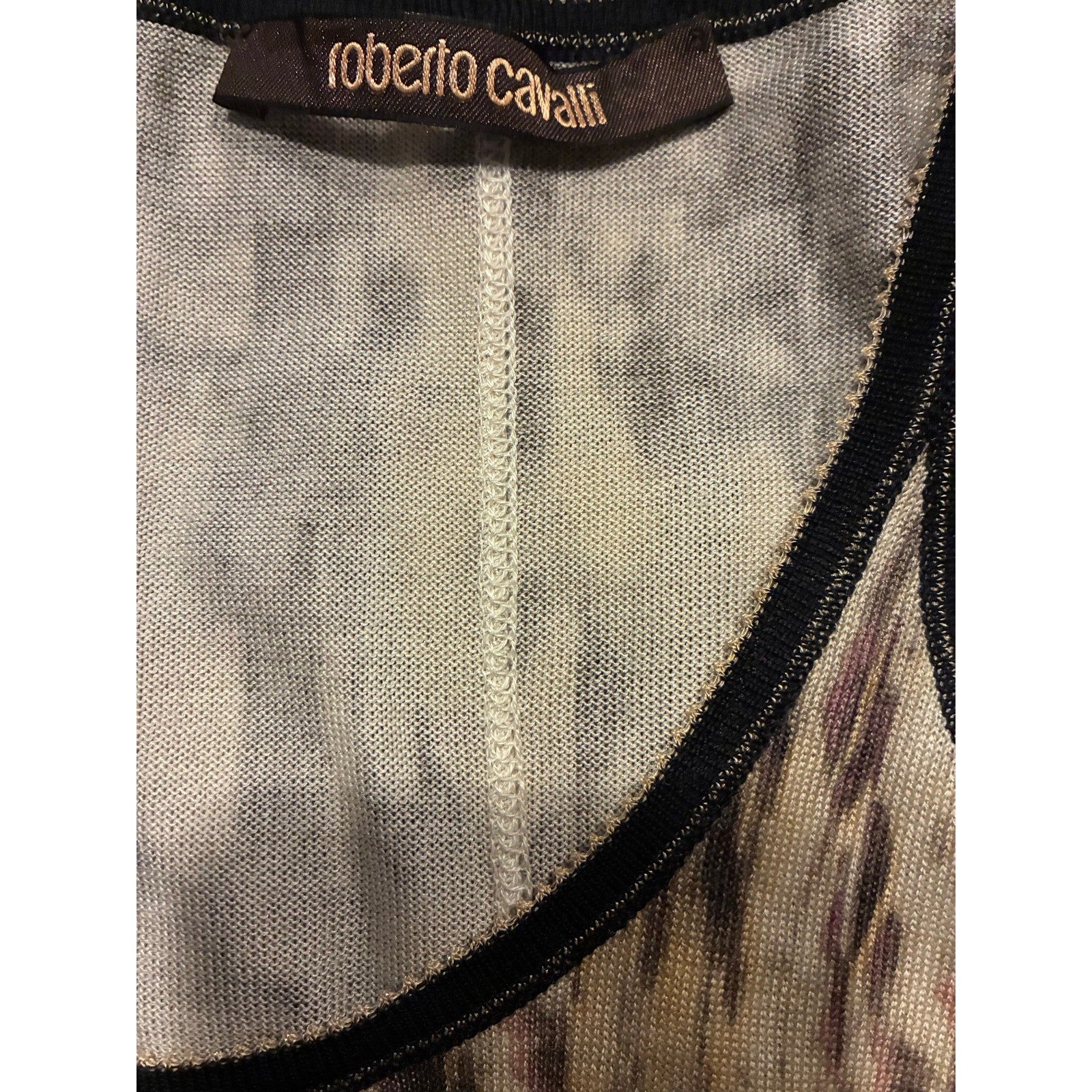 Medium Vintage Cashmere Tiger Print Tank Top