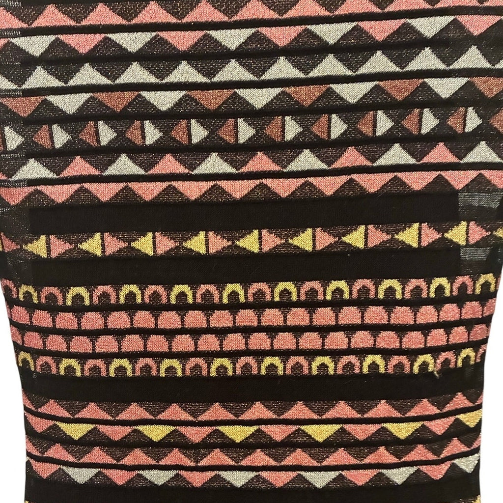 Small Missoni Knit Black & Pink Dress