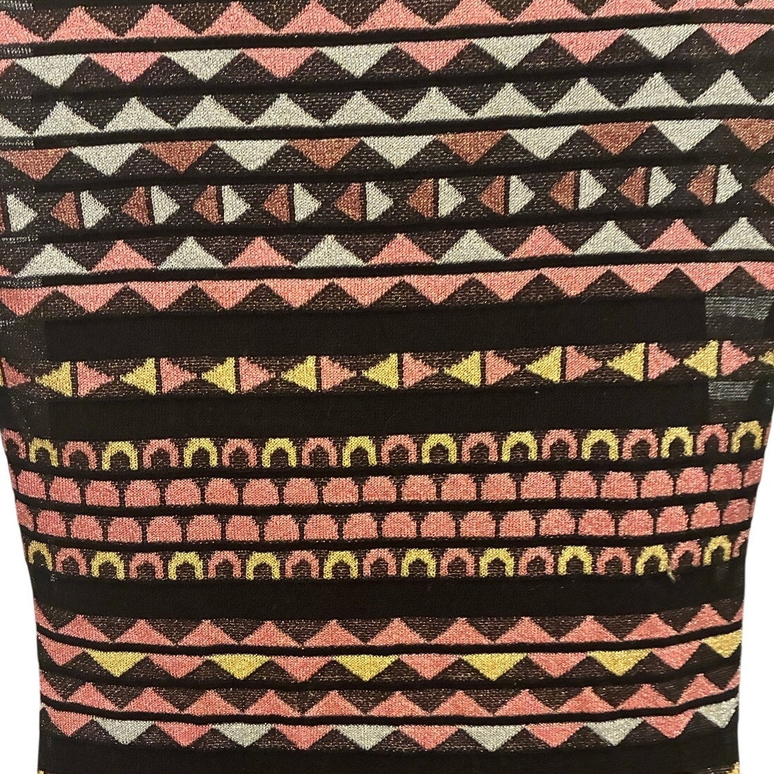 Small Missoni Knit Black & Pink Dress