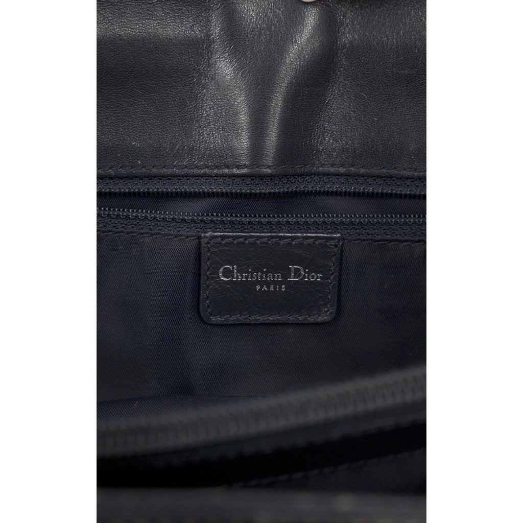 Jean Pocket Tote Vintage Blue Canvas Shoulder Bag