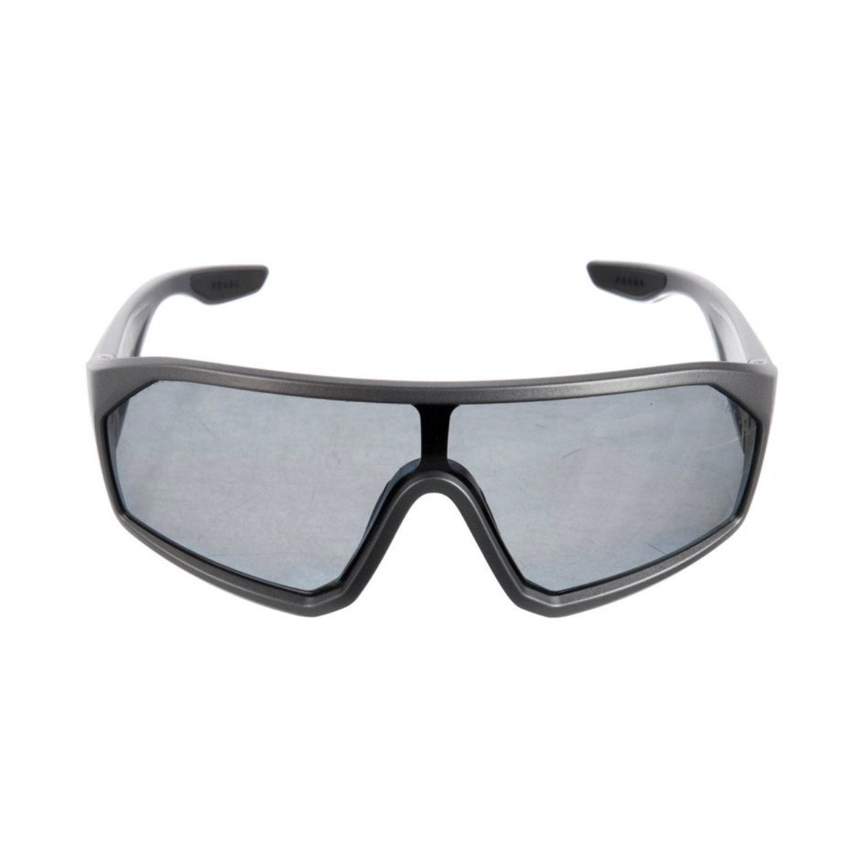 Shield Sunglasses Silver & Black