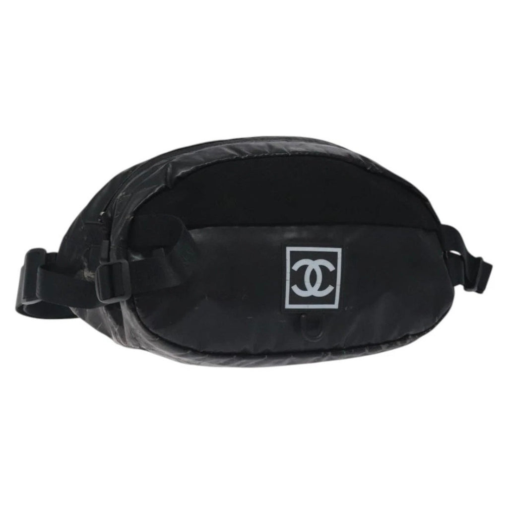 Vintage Black Nylon CC Sport Waist Bag Belt Bag