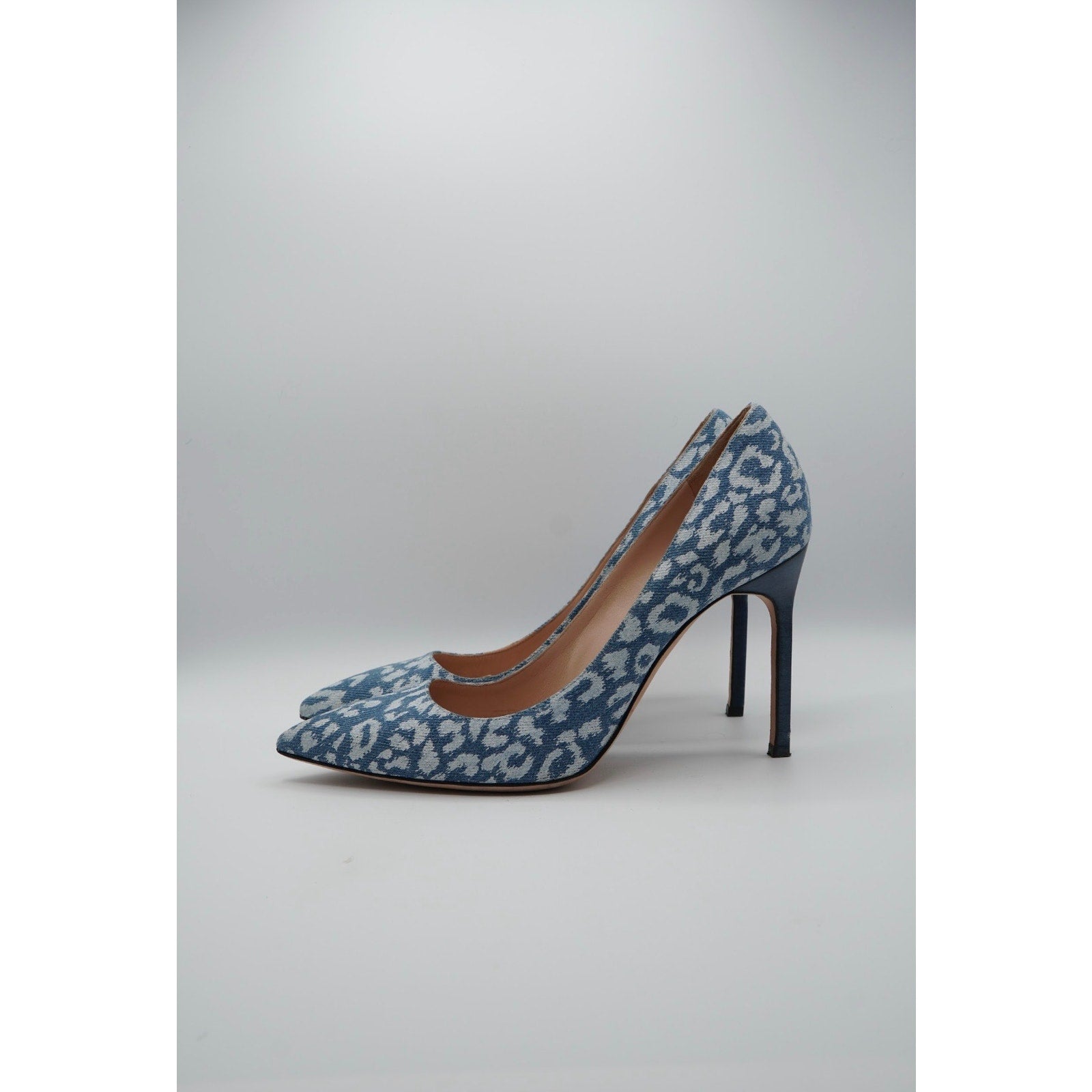 Denim Printed Pumps