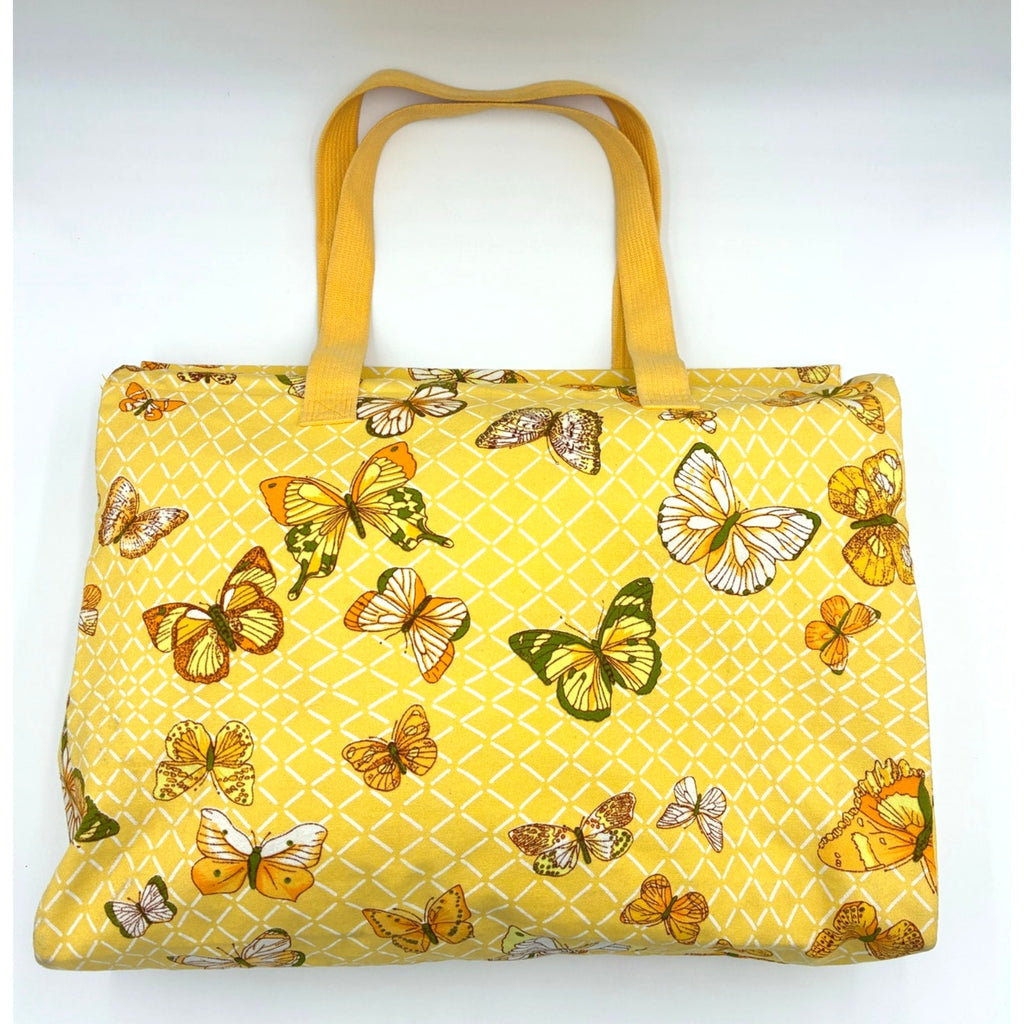 HERMES Vintage Yellow Butterfly Tote