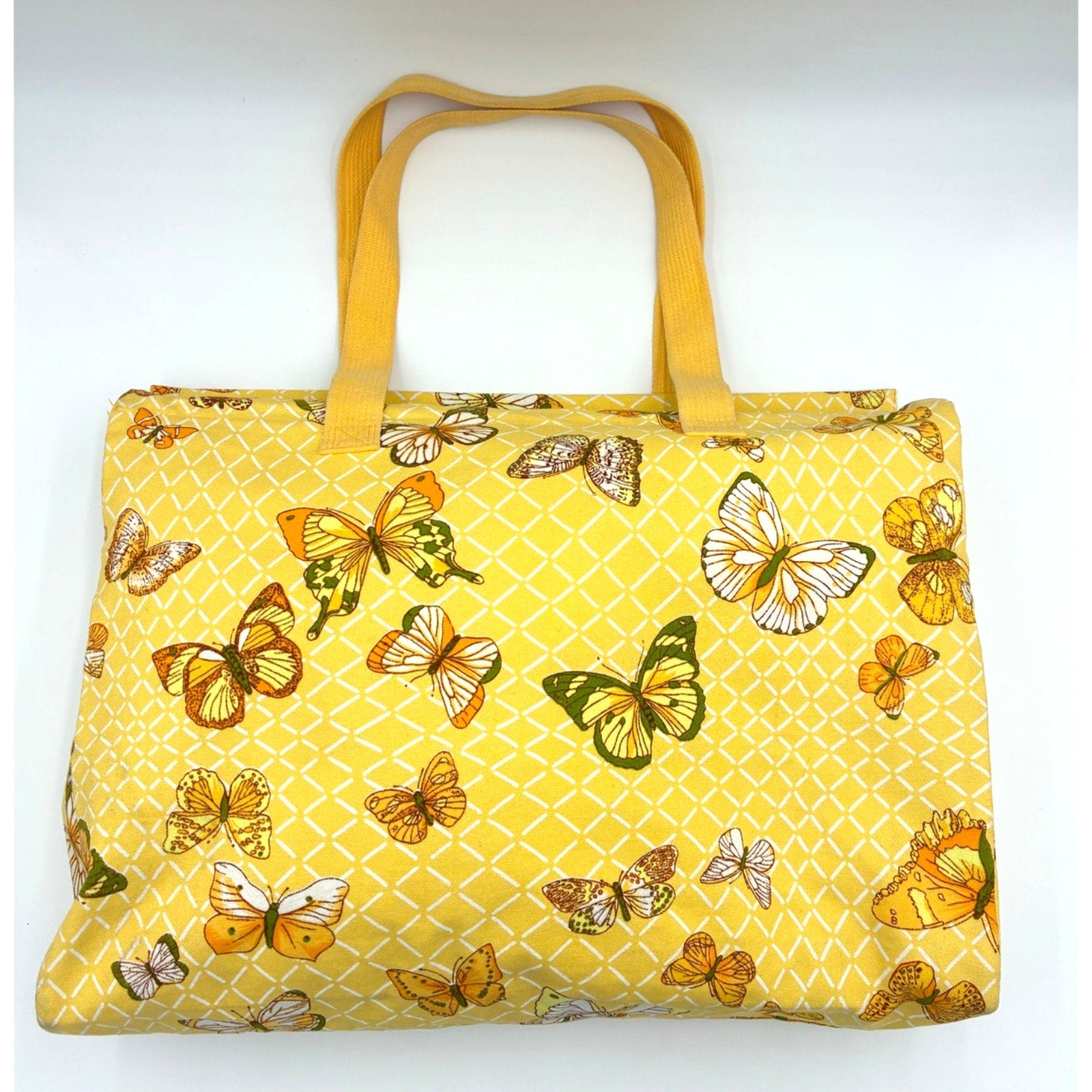 HERMES Vintage Yellow Butterfly Tote