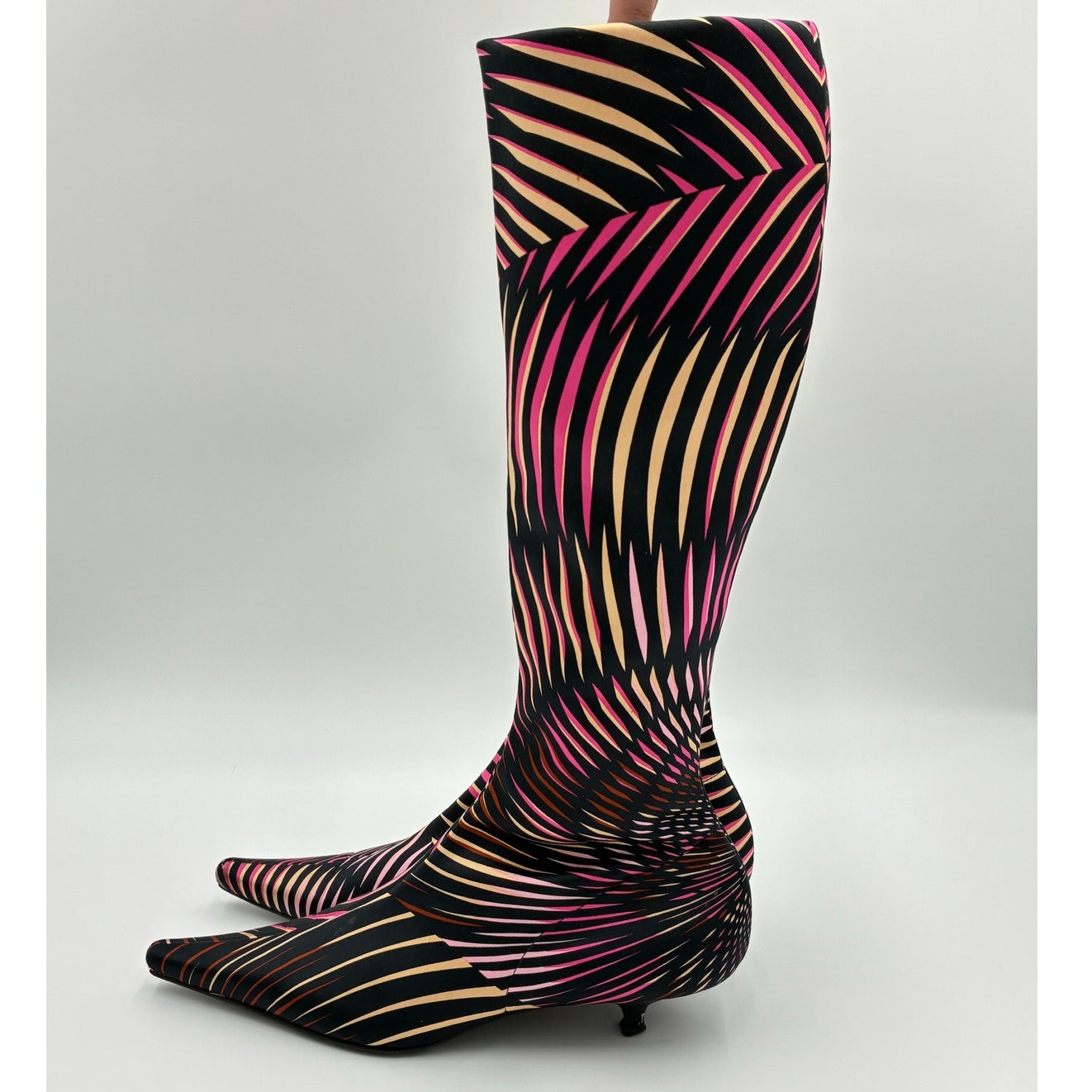 Satin Printed Boots