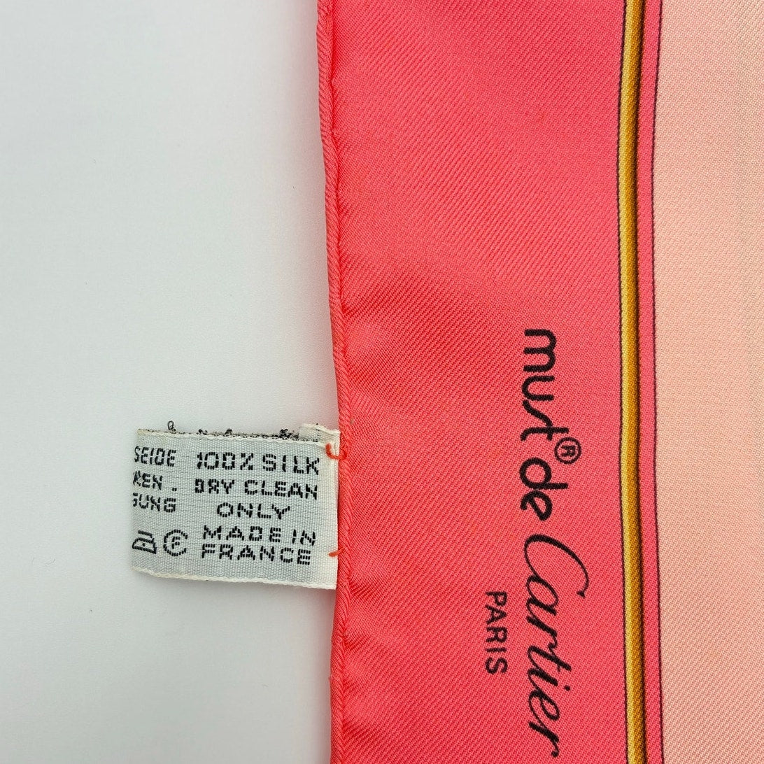 33" Vintage Silk Pink Scarf