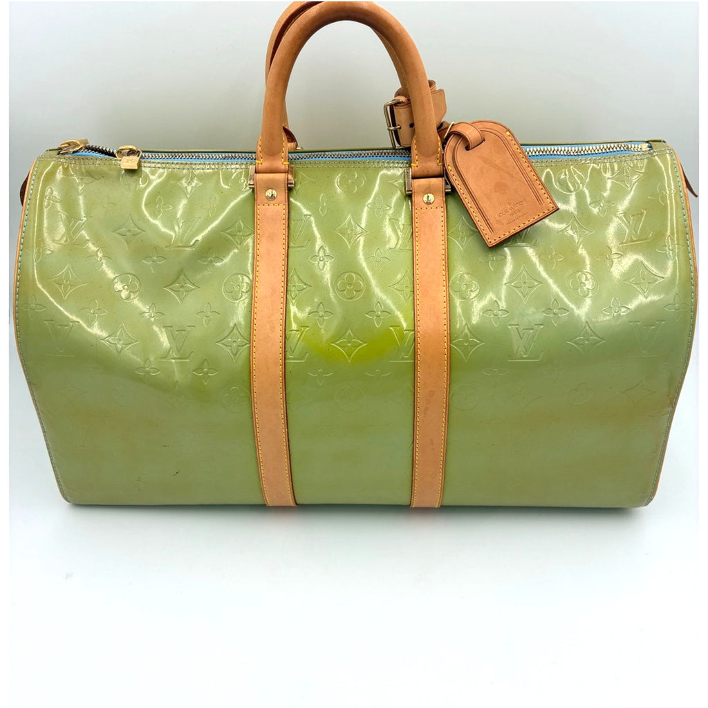 Vintage Monogram Vernis Mercer Green Boston Bag