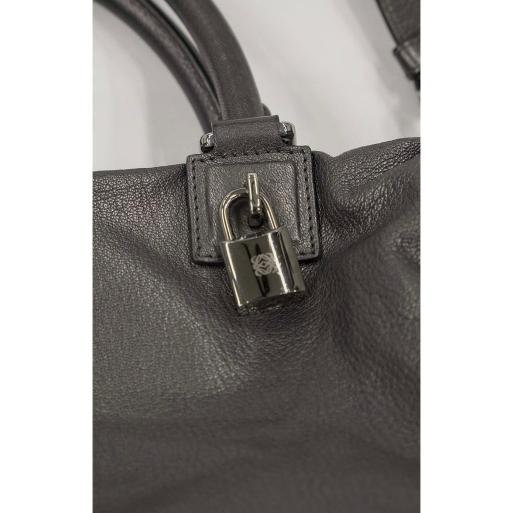 Amazona Vintage Grey Leather Top Handle Shoulder Bag