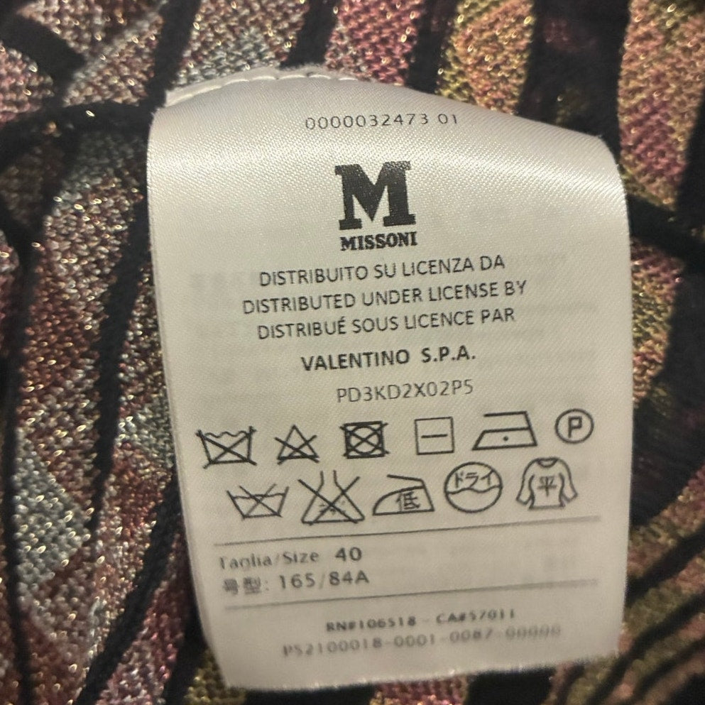 Small Missoni Knit Black & Pink Dress