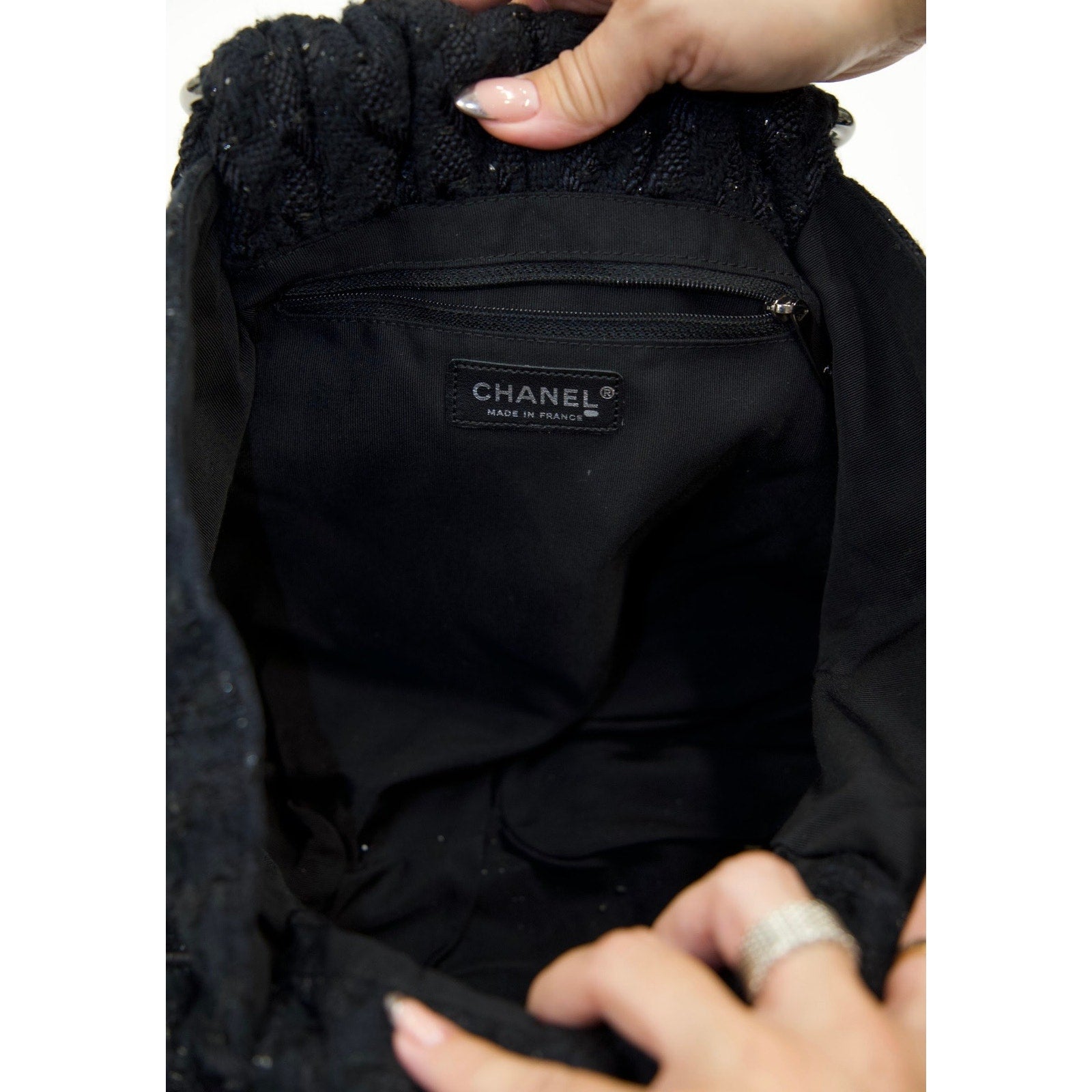 2005 CC Black Tweed Tote Bag