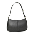 Vintage Black Embossed GG Monogram Leather Shoulder Bag