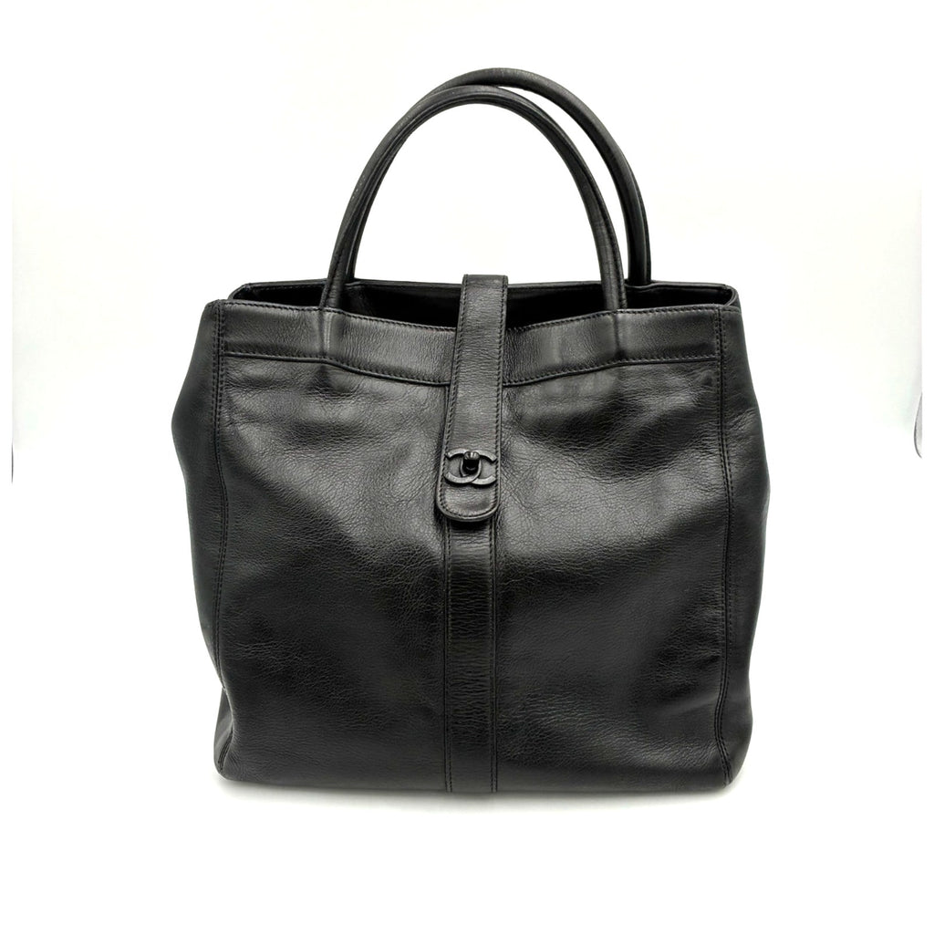 Vintage 1997 Caviar Leather CC Black Tote Bag