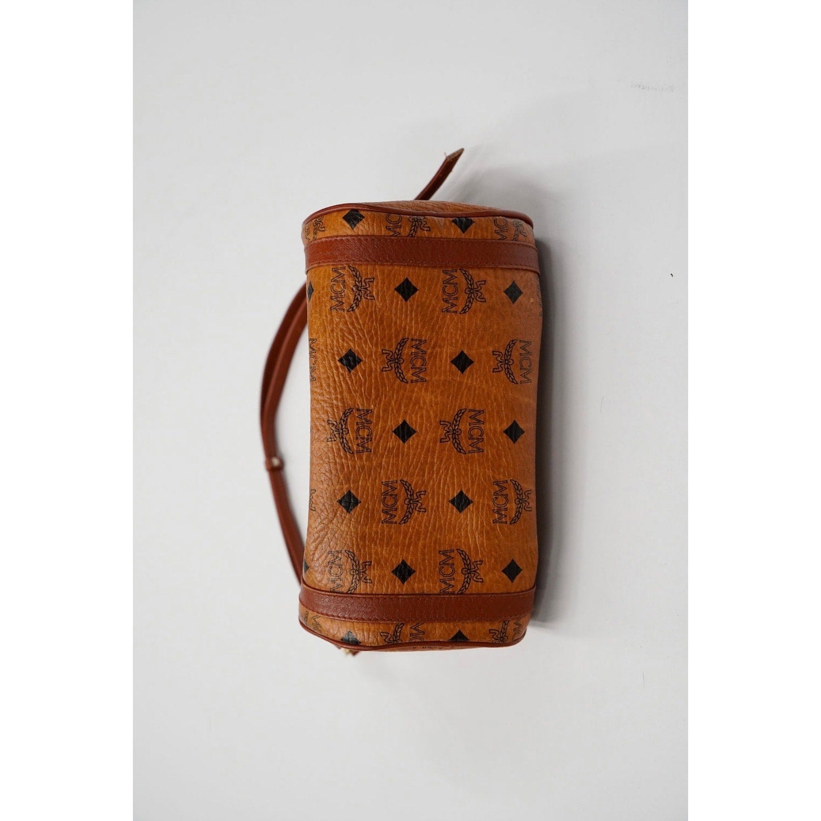 Vintage Brown Leather Braided Strap Hobo Bag