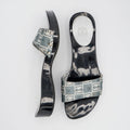 36 Chanel Vintage Grey & White CC Slides