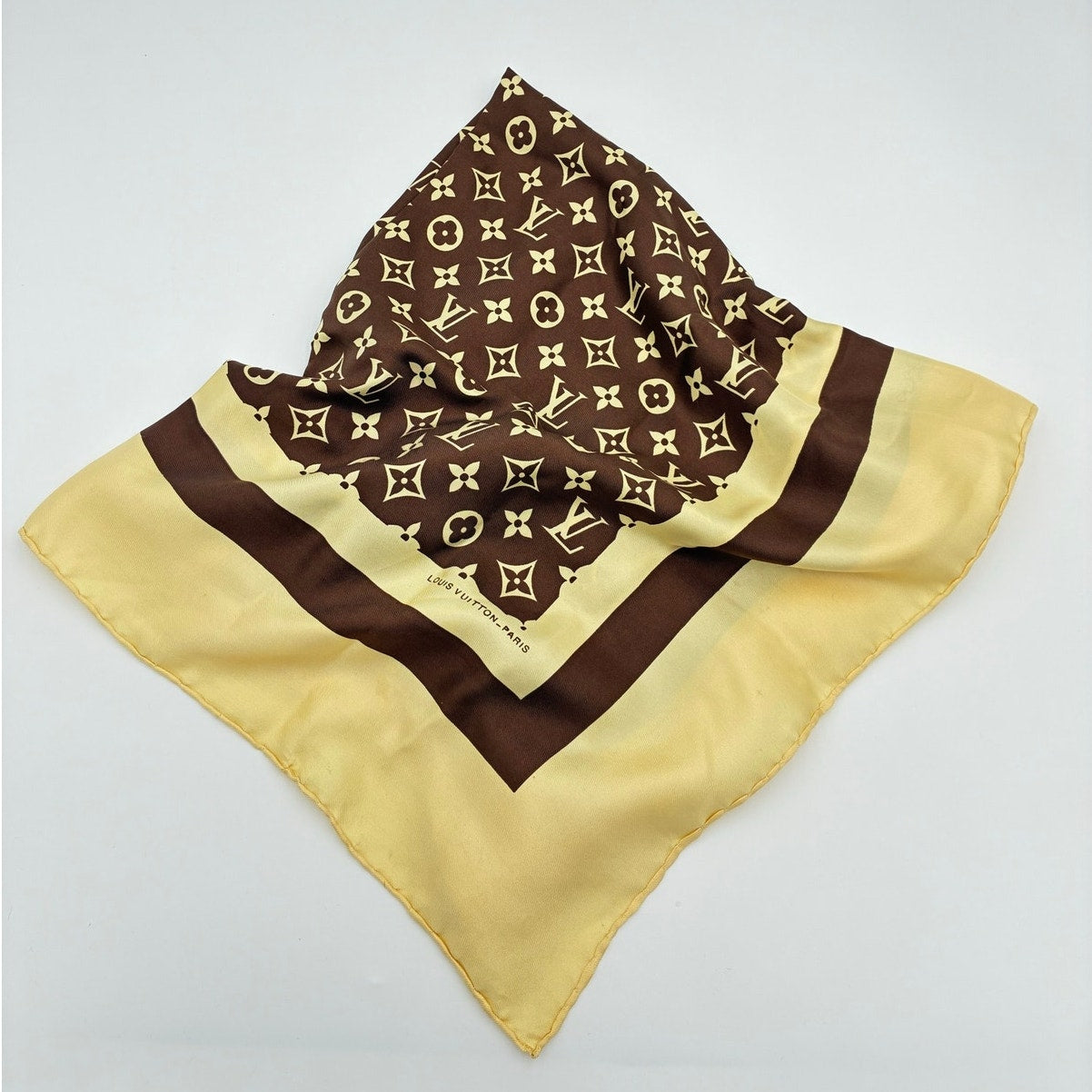 Vintage Silk Monogram Scarf