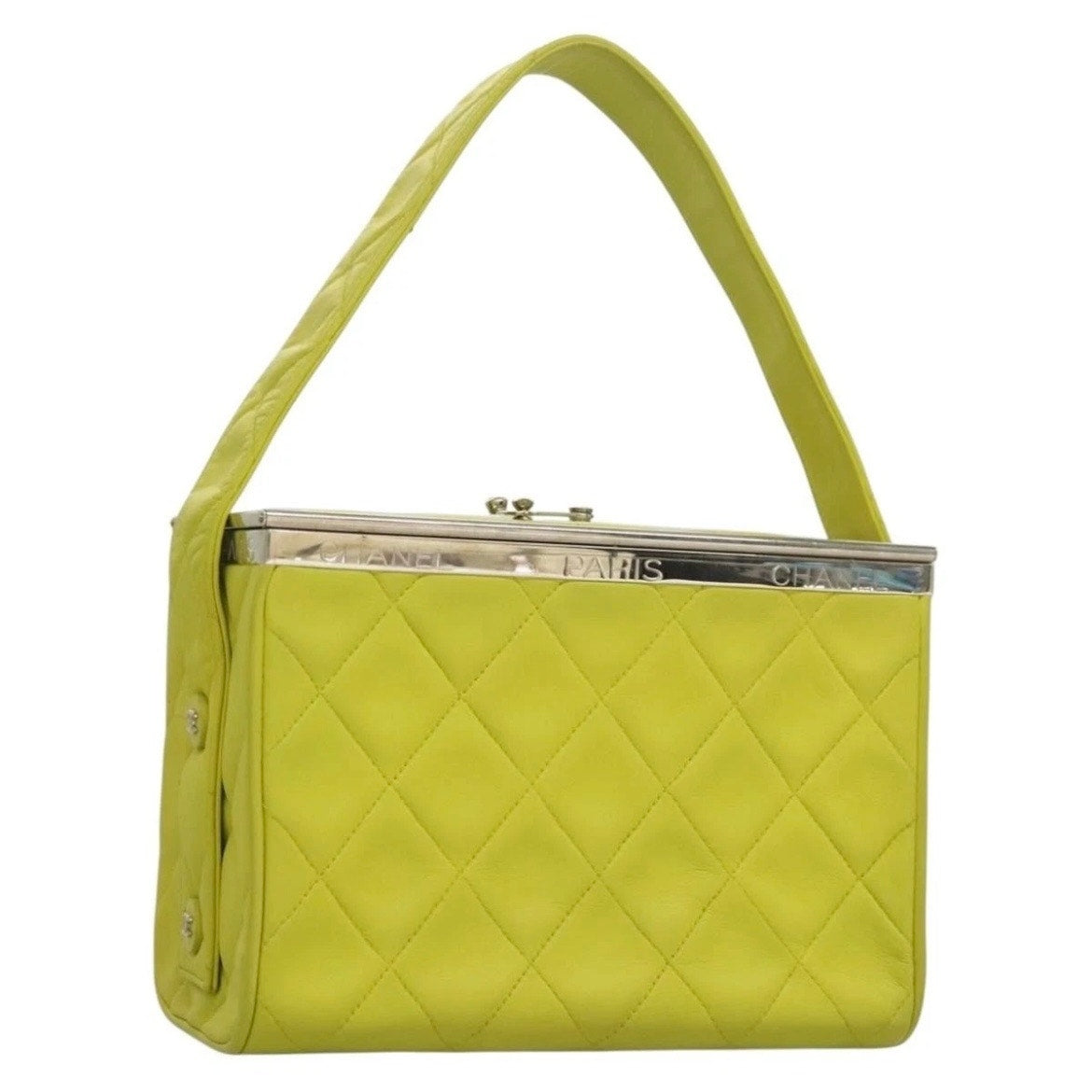 Vintage Matelassé Lamb Skin CC Hand Bag 77