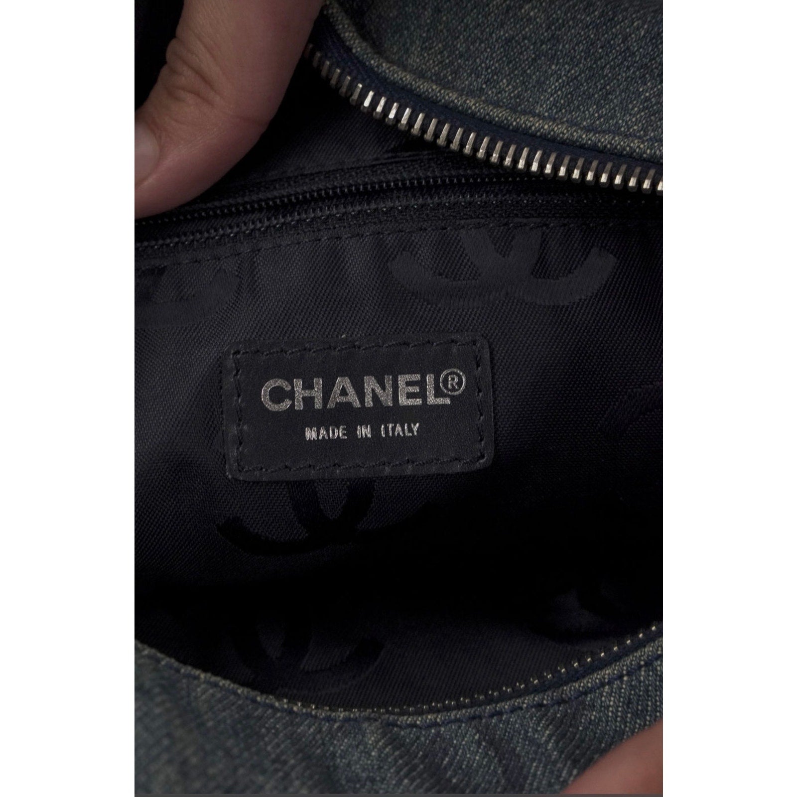 CC Denim Hobo Vintage Blue Shoulder Bag