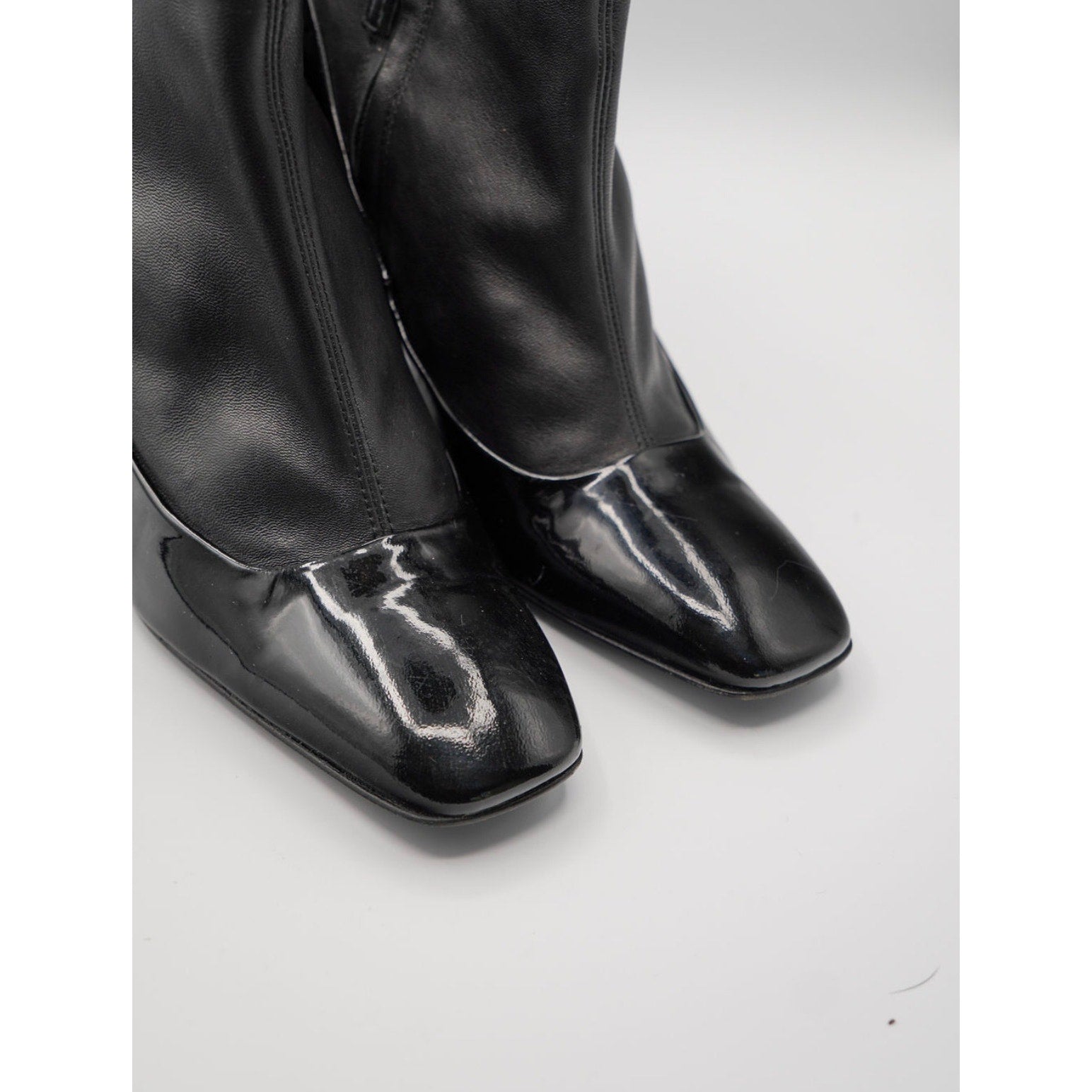 Black Patent & Leather Boots