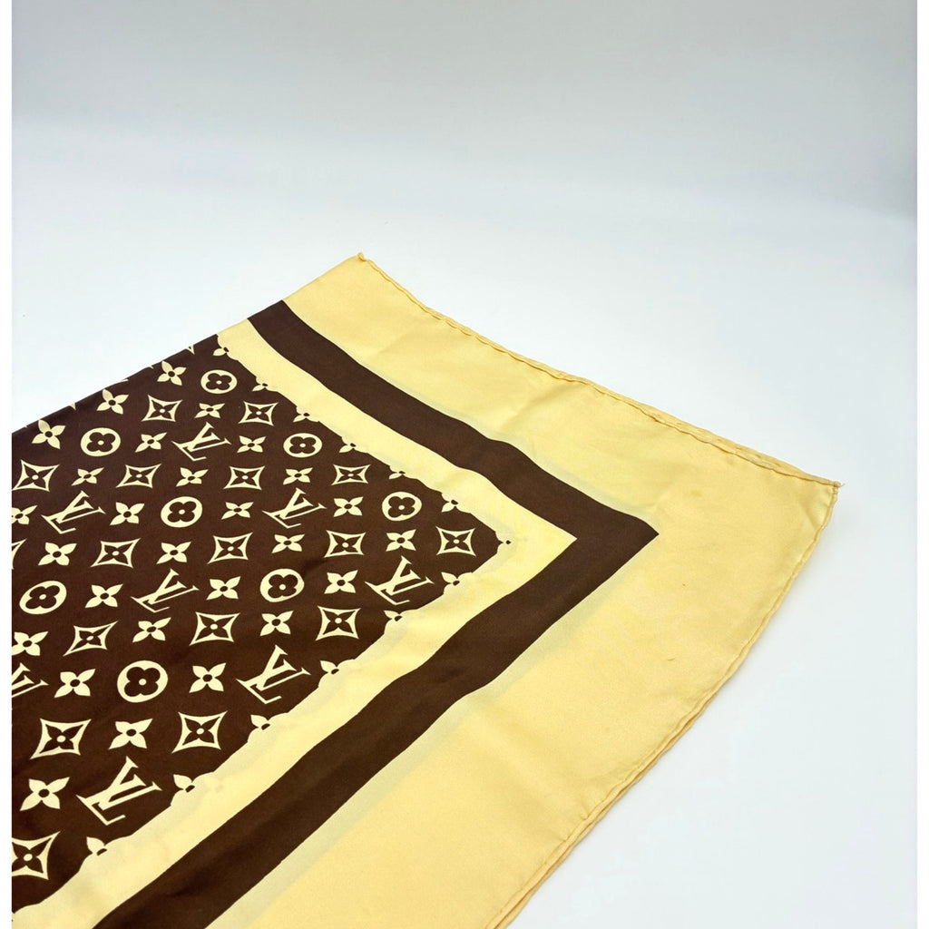 Vintage Silk Monogram Scarf