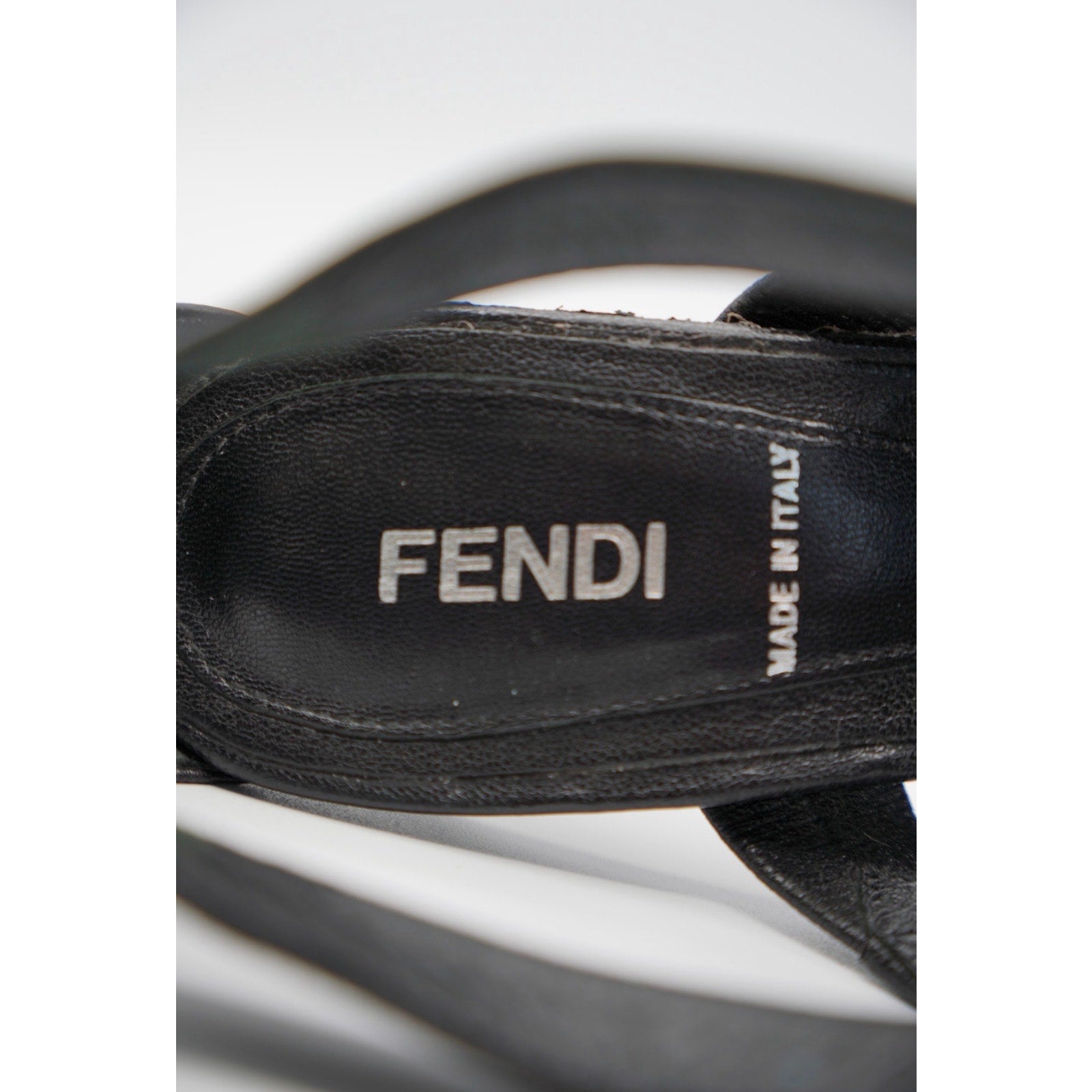 Black Leather Gladiator Platform Heel