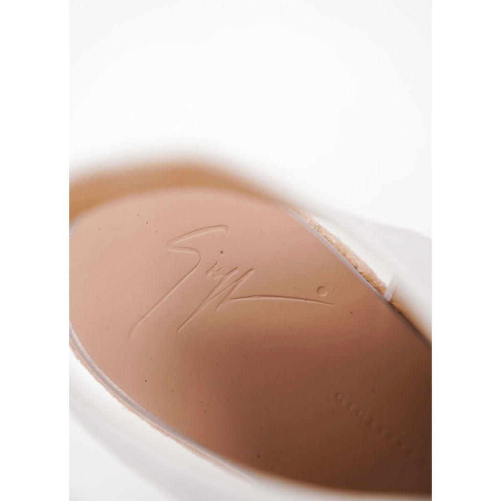 Grey Leather Laceup Platform Sandals