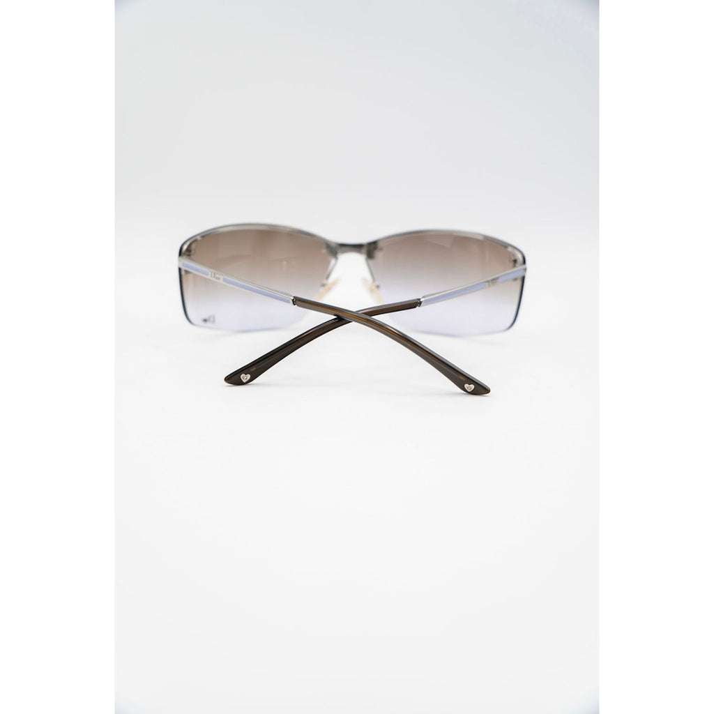 Sunglasses CD Silver Blue Heart Accent