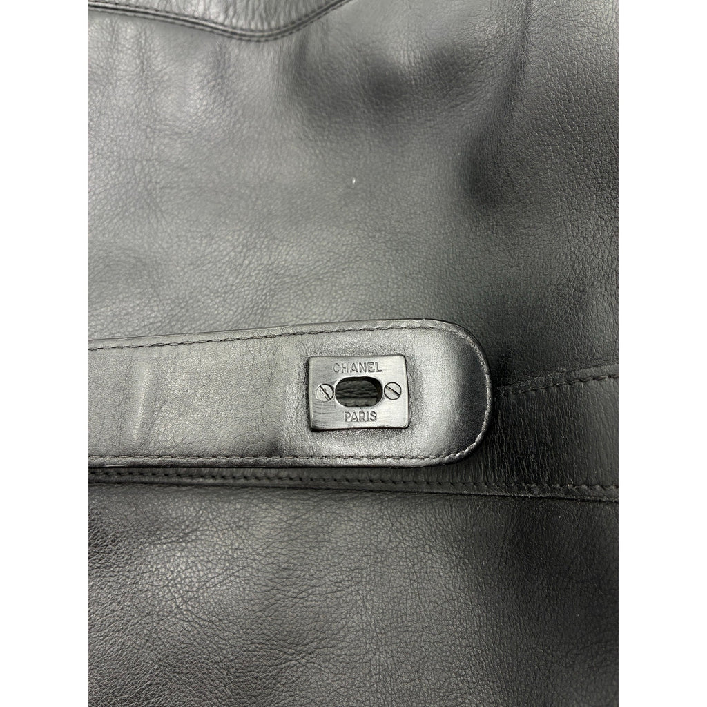 Vintage 1997 Caviar Leather CC Black Tote Bag