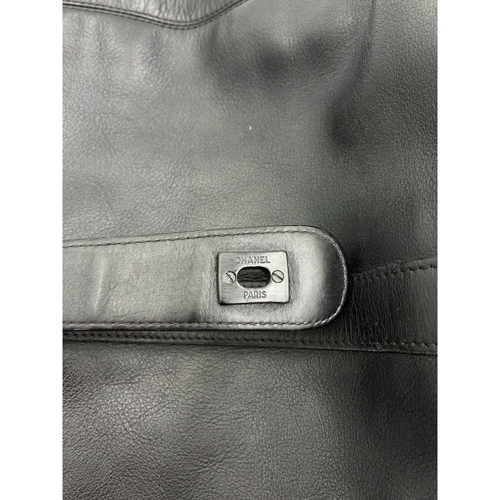 Vintage 1997 Caviar Leather CC Black Tote Bag