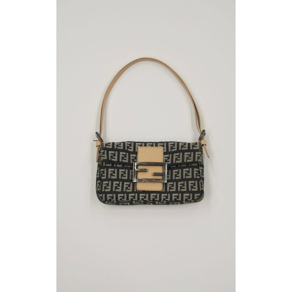 FF Zucchino Canvas Baguette Shoulder Bag