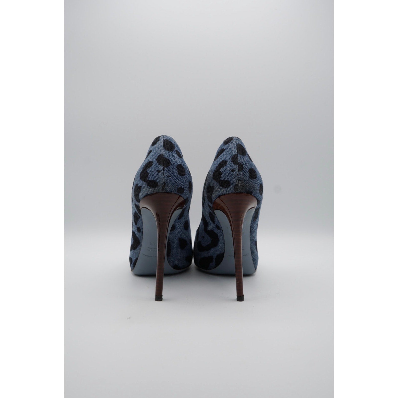 Denim Animal Print Pumps