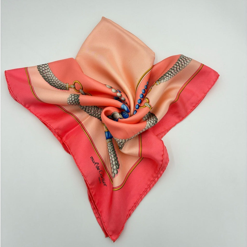 33" Vintage Silk Pink Scarf