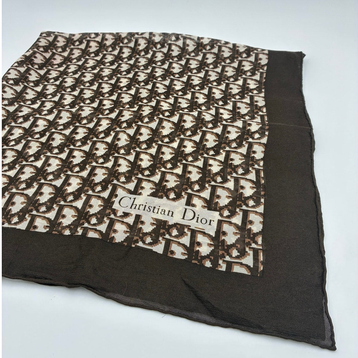 Vintage Trotter Monogram Silk Scarf