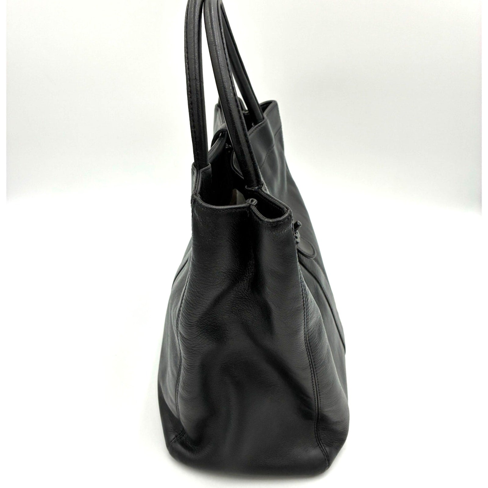 Vintage 1997 Caviar Leather CC Black Tote Bag