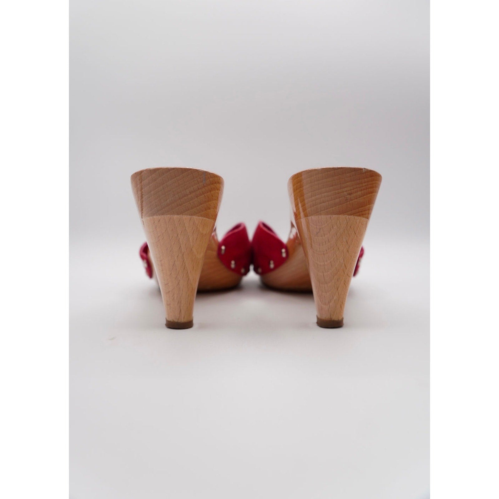 Vintage Red Suede CC Platform Mule