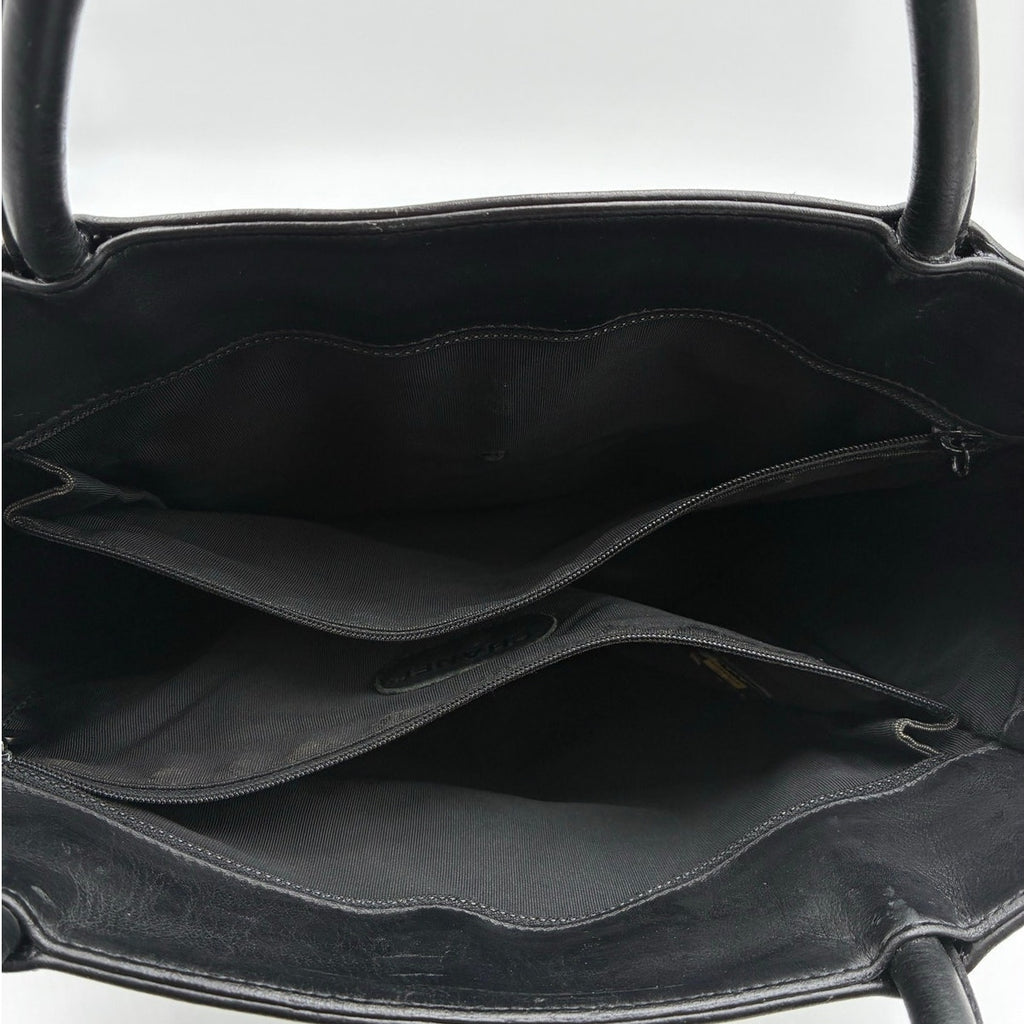 Vintage 1997 Caviar Leather CC Black Tote Bag