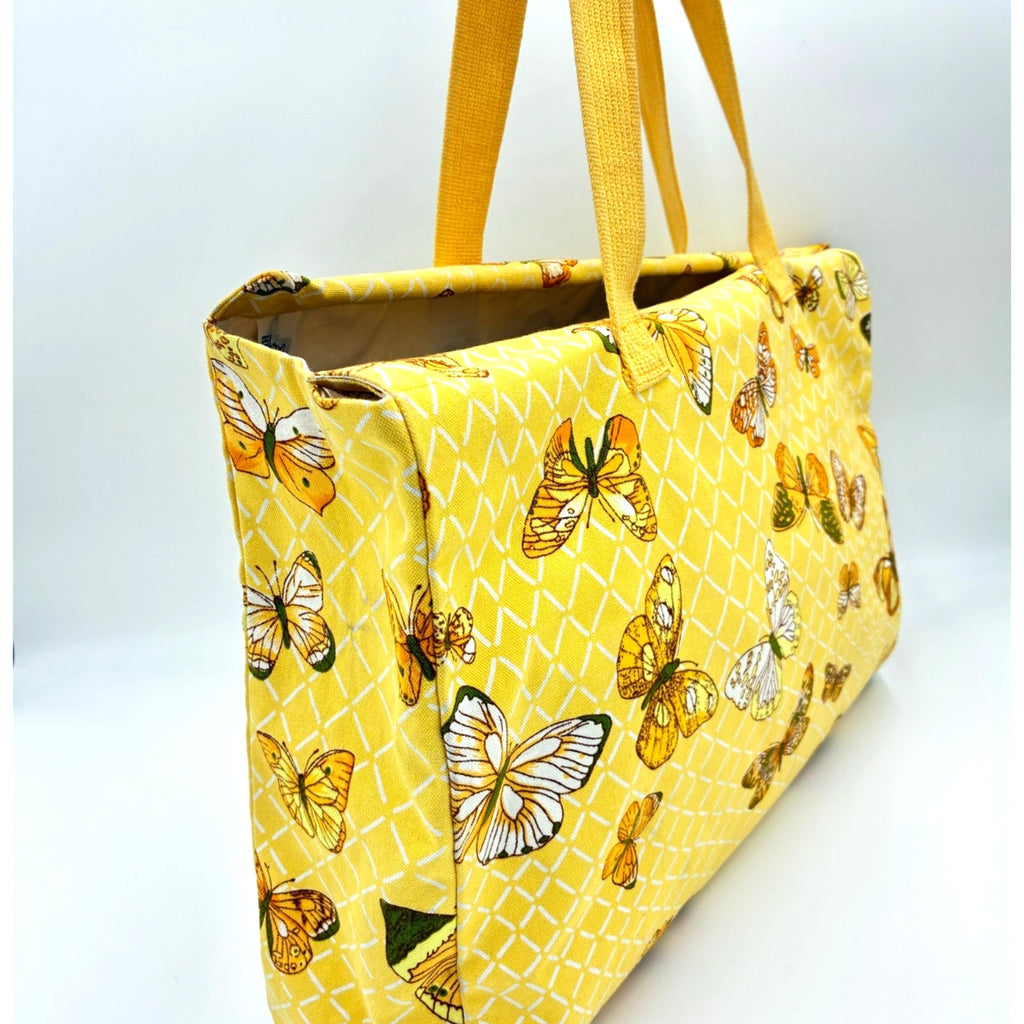 HERMES Vintage Yellow Butterfly Tote
