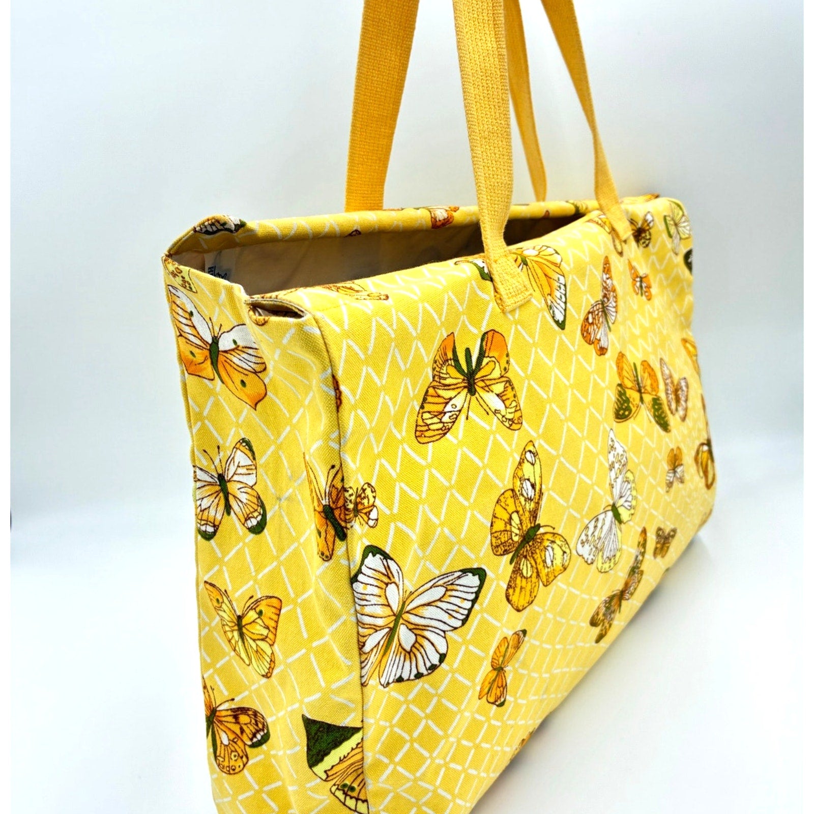 HERMES Vintage Yellow Butterfly Tote